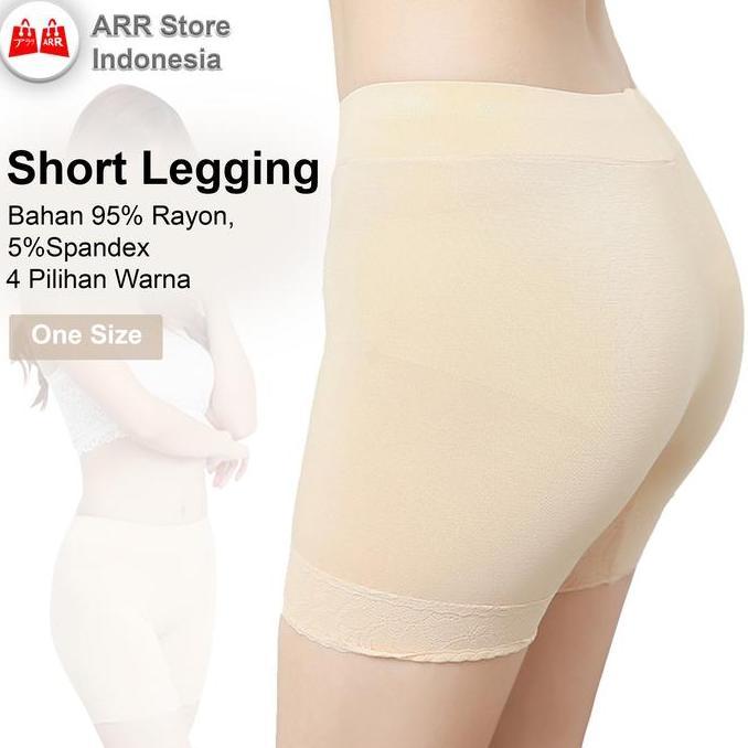 Celana Legging Training Sport Yoga Hot Pants Pendek Wanita Renda