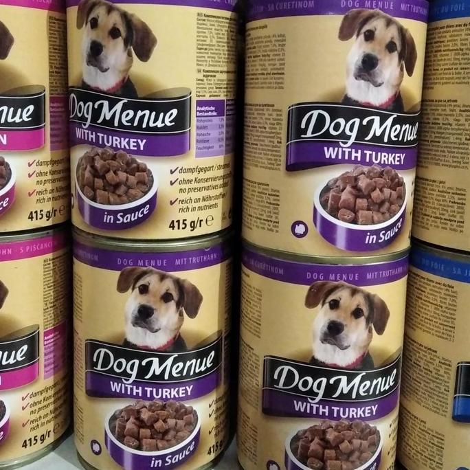 Promo Dog Menu With Turky 415 Gr Wet Food Dog / Cornet Makanan Basah Kaleng Cod