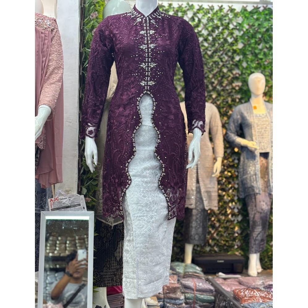 viral set tunik tile payet yura FREE HIJABkebaya modern/kebaya ibu besan/kebaya kondangan/kebaya ter