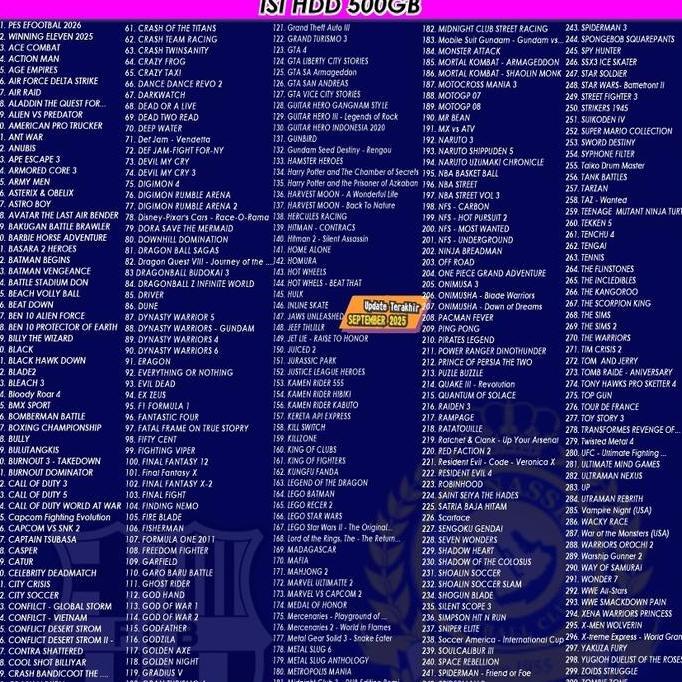 HDD PS2 160GB - Hardisk Eksternal PS2 - Support Semua PS2 Full Game