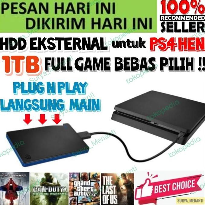 Hardisk HDD PS4 EKSTERNAL FULL GAME GAME KEKINIAN BEBAS REQUEST