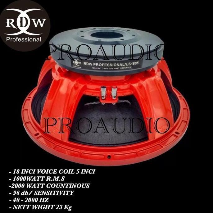 Speaker Komponen Componen Subwoofer 18 RDW LS 1885 /RDW LS1885