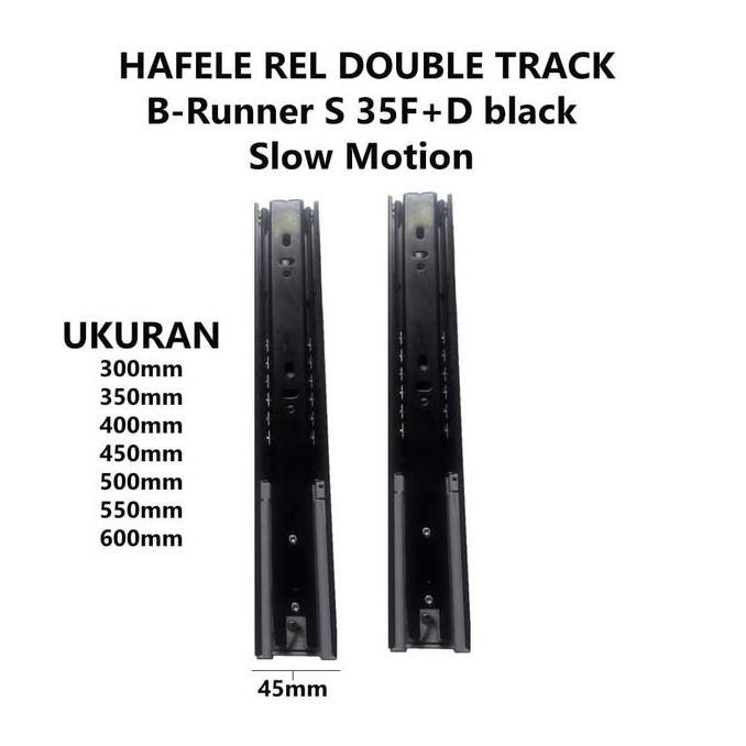 Rel Laci Double Track 30Cm / Hafele Rel Laci Bb Slow Motion 432.24.381  Sale