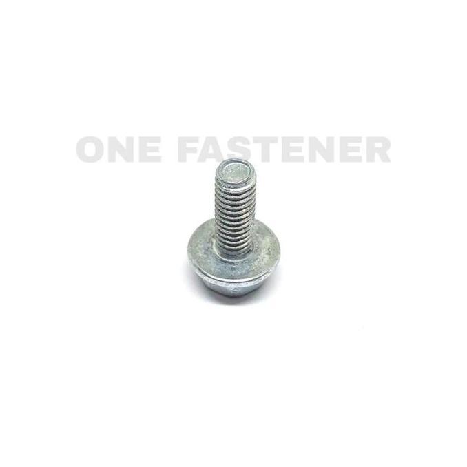 100 Pcs K10 Baut Flange Bolt M6x15 Putih Baut topi 10 panjang 1.5cm