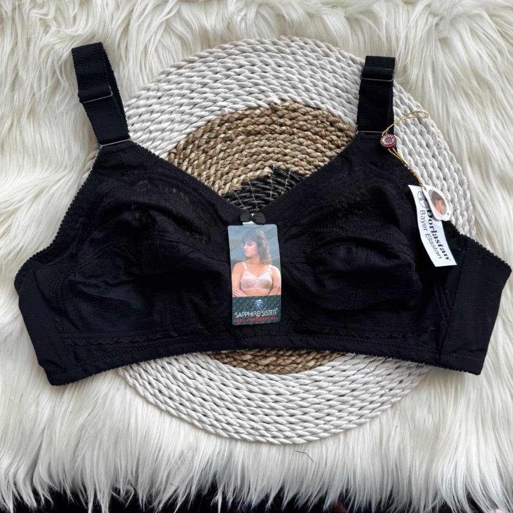 Bh Sapphire Sister Cup C Burkat Tanpa Kawat Tanpa Busa Kait 2 Dan 3 Tali Lebar