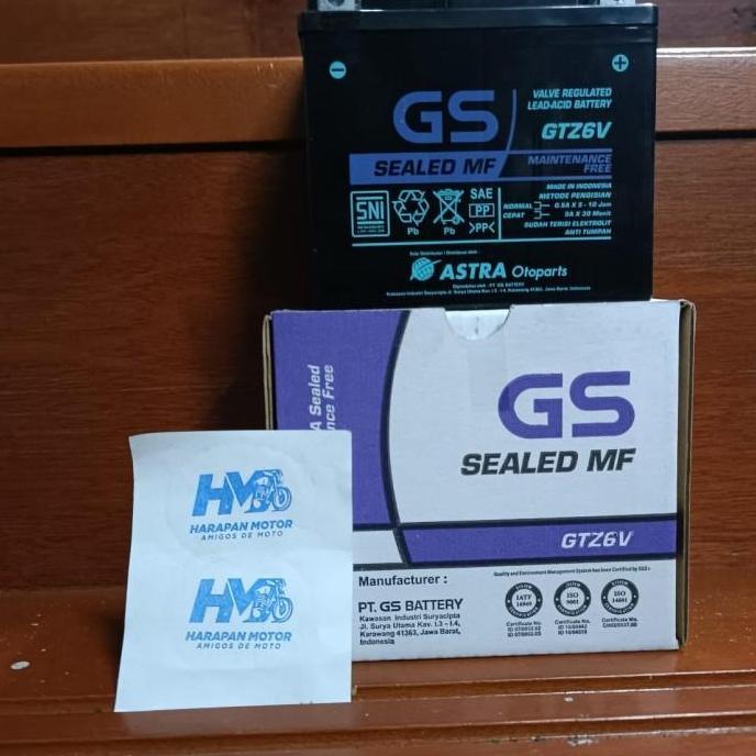 Sale Original Aki Gtz6V Vario125Fi Gs Astra Gsmf-Gtz-6V