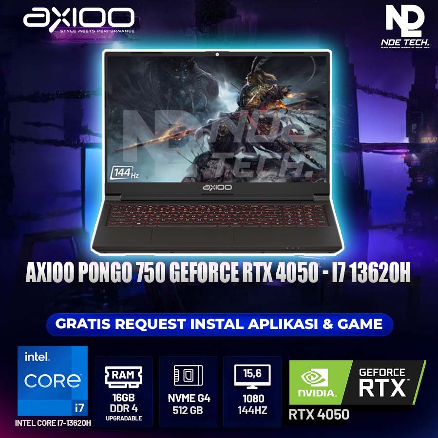 AXIOO Pongo 750 GeForce RTX 4050 - i7 13620H