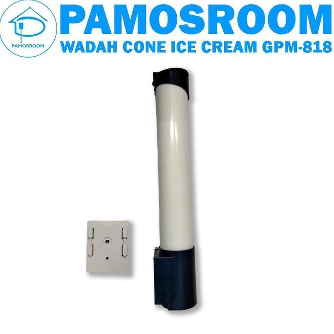 Pamosroom Pipa Cone Ice Cream Wadah Cone Ice Cream Tempat Penyimpanan Cone Waffer Ice Cream CO