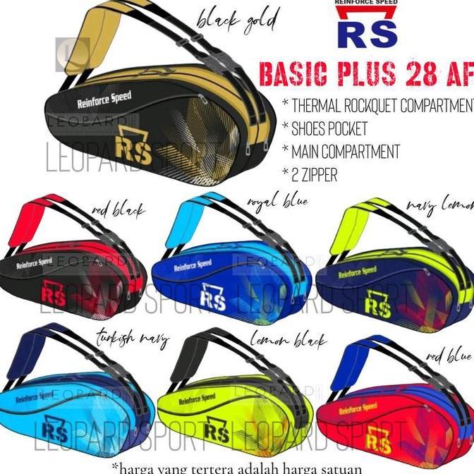 TERBARU - Tas RS BT6 BASIC PLUS 28 AF / Tas Ransel RS / Tas Raket Badminton