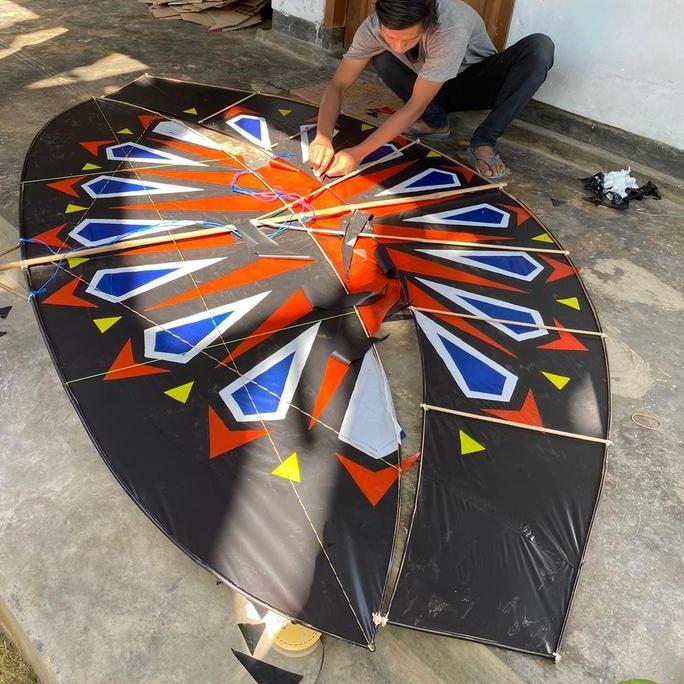 New- Layangan Pegon Motif Arsir 2.5m Bambu