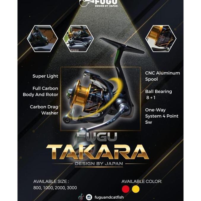 HARGA DISC - FUGU - Reel Spinning Takara PH 800 s/d 3000 SW Carbon Body