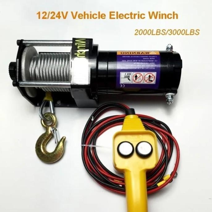 Elektrik Winch 1500Kg 3000lbs, Winch ATV Hoist