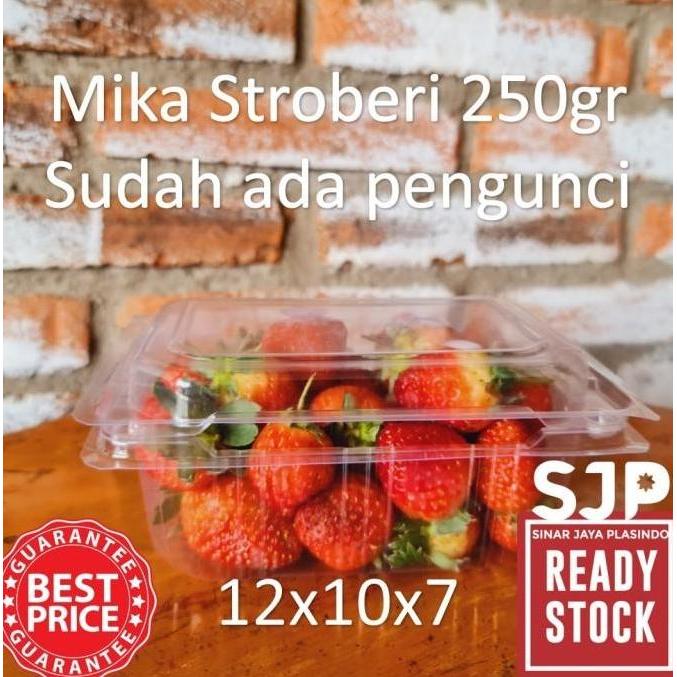 New- Mika buah strawberry 250 gr|Mika stroberi 250 gr ada pengunci