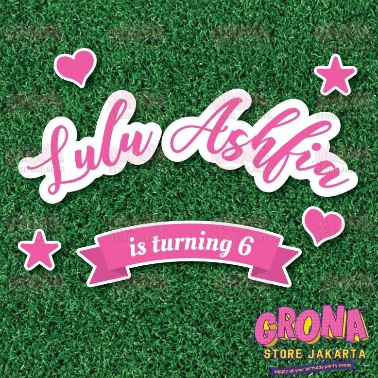 Tulisan nama Dekorasi Backdrop Ulang tahun / Lamaran / wedding / Tasyakuran Aqiqah / Tedak Sinten