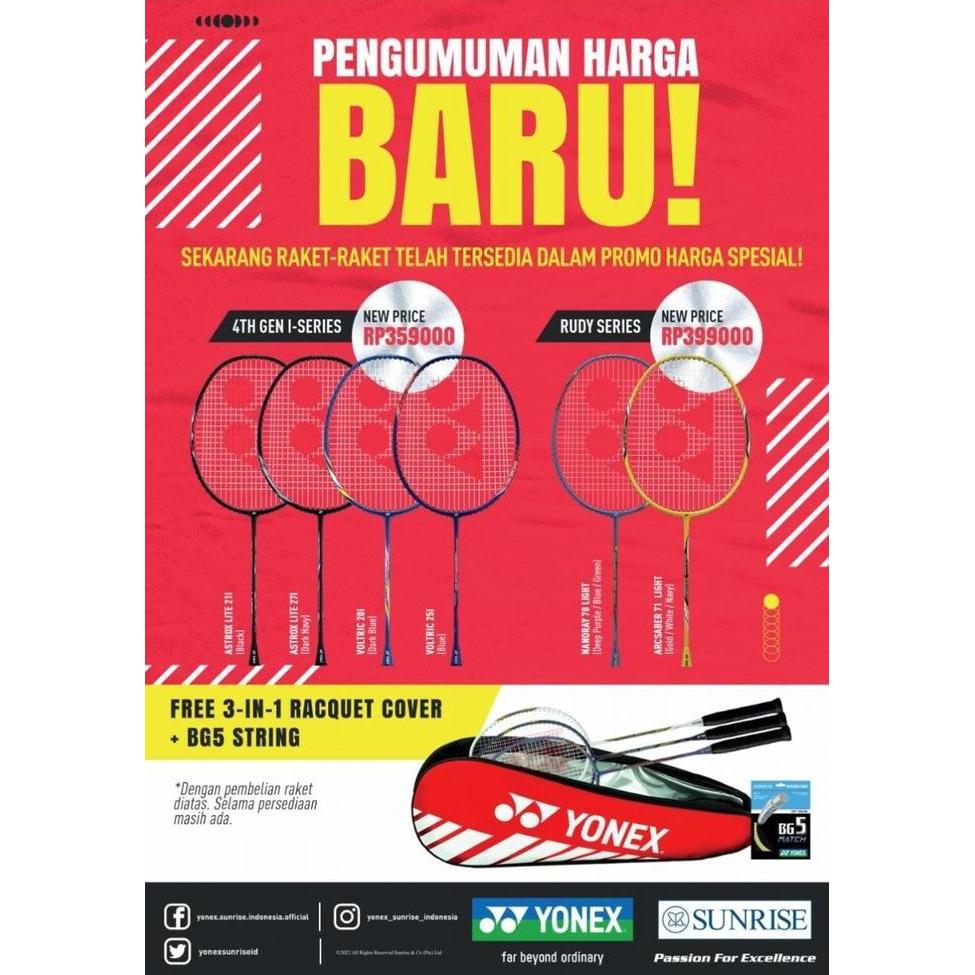 RAKET YONEX ORIGINAL I-SERIES ASTROX LITE 21i / ASTROX 27i (TAS SENAR) Terlaris