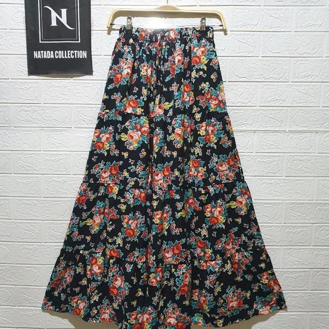 ROK PANJANG /ROK MOTIF BUNGA