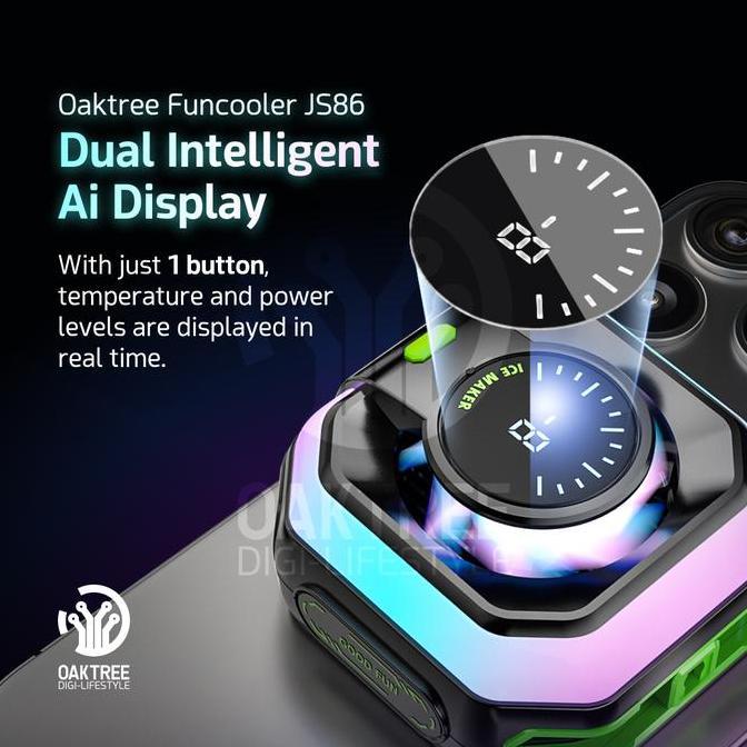 Daeloos - Oaktree Funcooler Js86 Ai Fan Cooler - Radiator Pendingin Hp Gaming