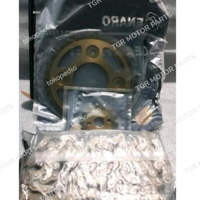 Gir Gear Set Paket Supra Fit New Revo OLD Merk Genaro Rantai 428H KTL Terlaris