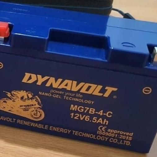 Aki Motor Dynavolt Nano Gel Technologi MG7B-4-C/YT7B-BS/FT7B-BS12V6.5AH CCA 260 Terlaris
