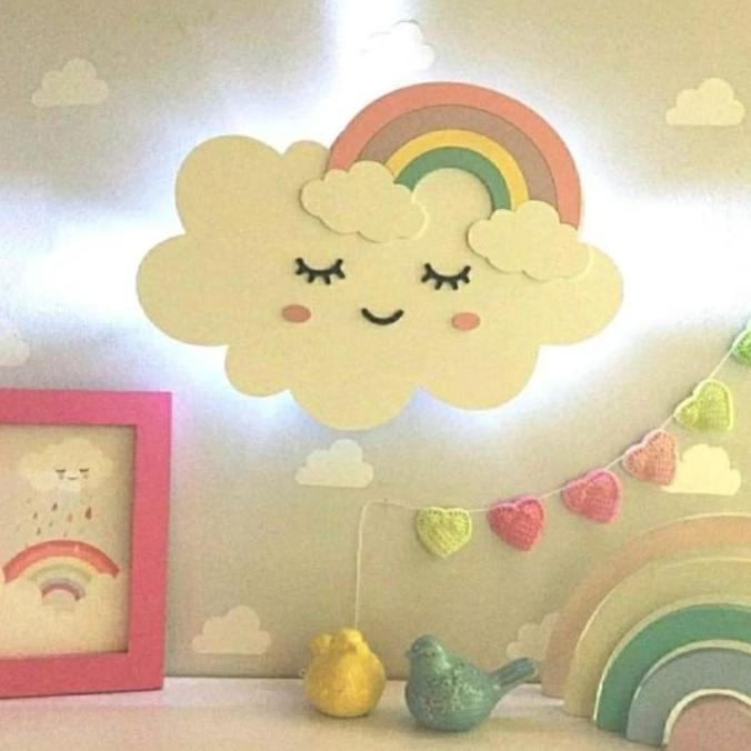 (LAMPU AWAN PELANGI) LAMPU TIDUR LAMPU KAMAR LAMPU REMANG LAMPU TIDUR ANAK LAMPU PELANGI