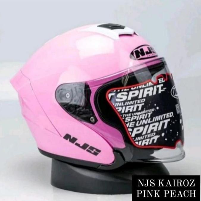NJS HELM KAIROZ SOLID PINK DOUBLE VISOR NJS Terlaris