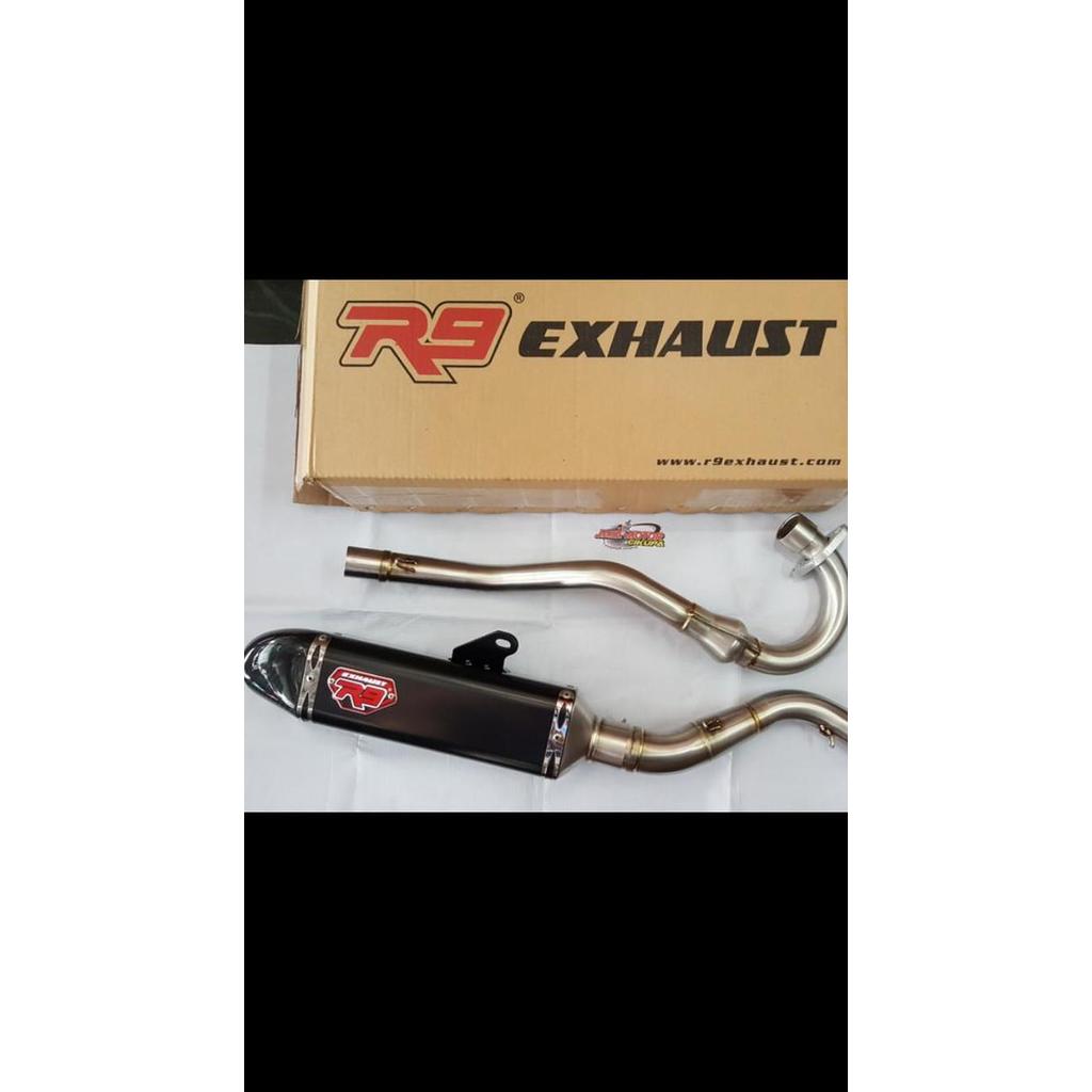 Knalpot R9 Honda CRF 150 L MGX Black Series Terlaris