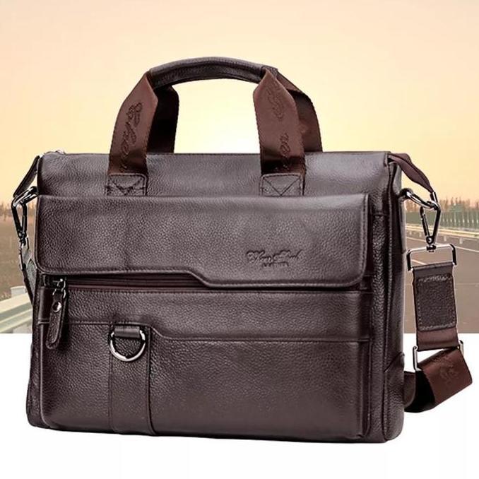 tas pria selempang kulit asli import tas kerja jinjing kulit asli pria Cowok