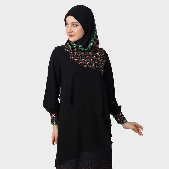 Sale Hikmat A5424 - Nocturne Bloom Gamis Abaya Wanita