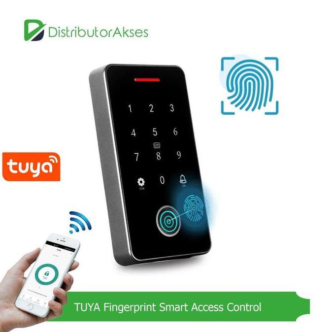 DELTONS SMART FINGERPRINT ACCESS CONTROL FD5 DENGAN APLIKASI TUYA APP RFID 13.56MHZ - KONTROL AKSES 