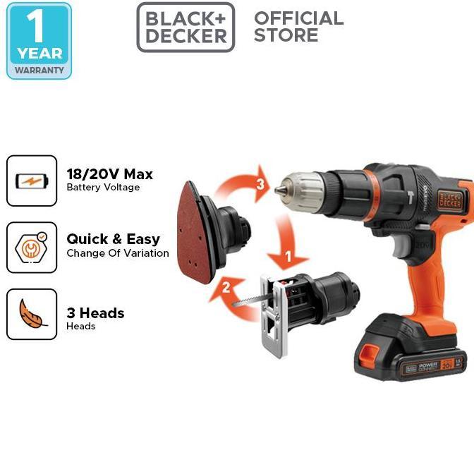 Promo Black+Decker Multi Evo 3 Heads Kit (Evo185B1-B1)