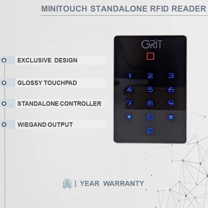 GRIT STANDALONE ACCESS CONTROL READER CONTROLLER WIEGAND EM CARD ID 125KHZ ACCESS CONTROL STANDALONE