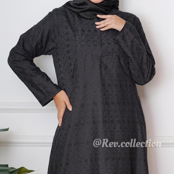 Sale Gamis Hitam Full Bordir Busana Umroh Wanita Gamis Ihrom Wanita