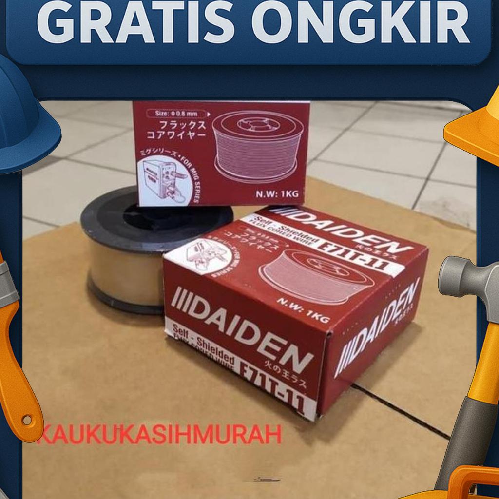 Kawat Las Daiden Flux Cored 130A E71T-11 Wire Co Daiden 1Kg