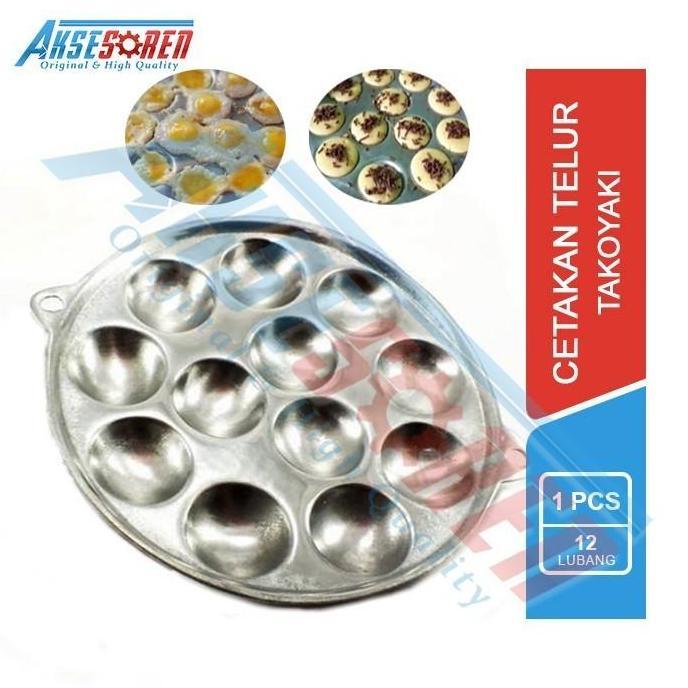 Cetakan Telur Puyuh [12 Lubang] / Wajan Takoyaki / Penggorengan Telor