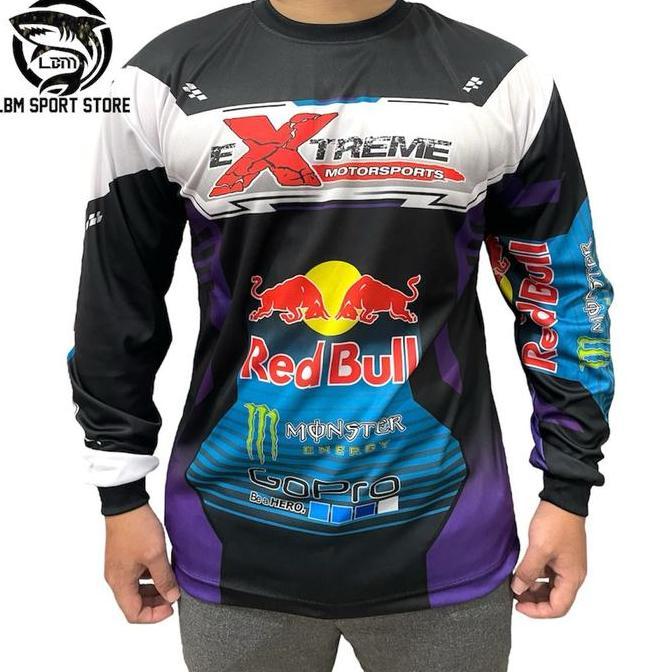 LBM SPORT STORE Jersey Motor Balap Trail Baju Motor Cross Kaos KLX Sport Lengan Panjang Tanpa Kupluk
