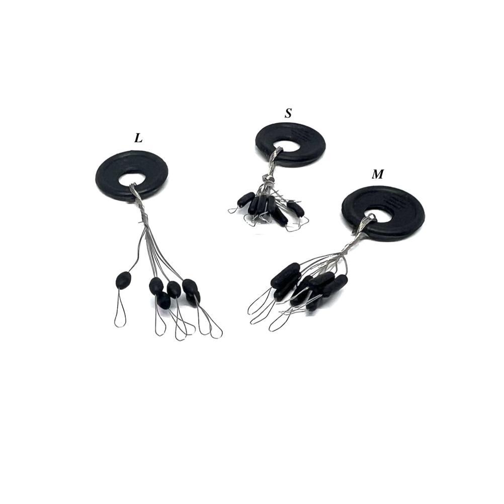 Gallery  - Stopper Pancing Perbungkus Isi 10  Warna Hitam Ukuran Kecil Sedang Besar - Birday Sale