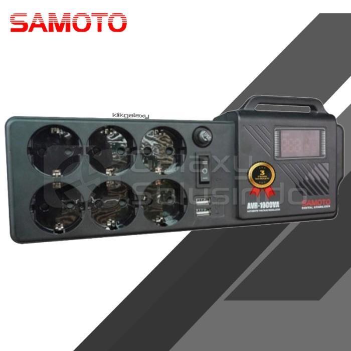 Samoto Avr1000G - 1000Va Relay Control With Led Display Germany Socket Stabilizer Original Dan Terpe