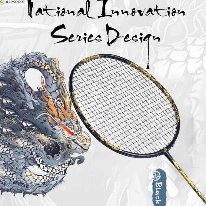 ALPSPORTS Raket Bulutangkis ALP SL 4U Max 28lbs (Standar 21Lbs)Serat Fiberglass Seimbang Cocok Pemul