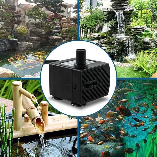Pompa Celup Aquarium Kolam 3 4 5 Watt Mini Water Pump Submersible 220V EU Plug