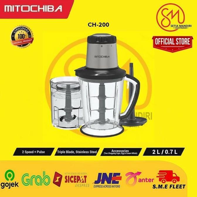 wicokro34 - mitochiba ch-5 food chopper multifungsi - 3 pisau stainless