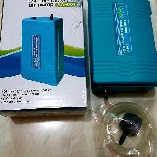pompa gelembung udara oxygen ikan amara aa-001 portable baterai