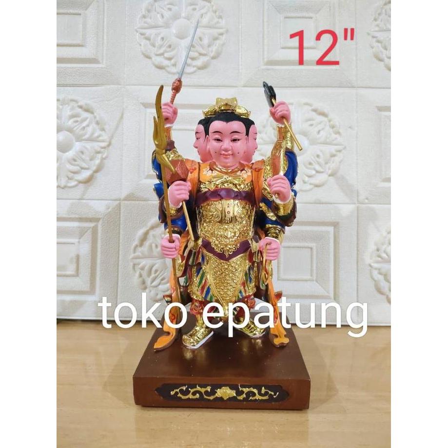 Terlaris Patung Dew Rupang Dewa Nacha Naca Locia 3 Wajah Fiber 12 Inch