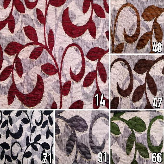 Terlaris Kain Chenille Meubel Sofa / Kursi Motif Daun-Daun Cabang Pohon - Pluto