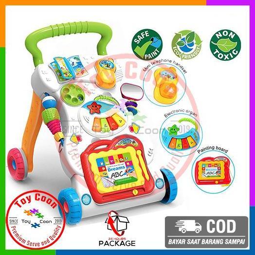 COONBABY PUSH WALKER MAINAN BAYI DORONG BABY PUSH WALKER ALAT BANTU JALAN BABY WALKER MUSIC WALKER M