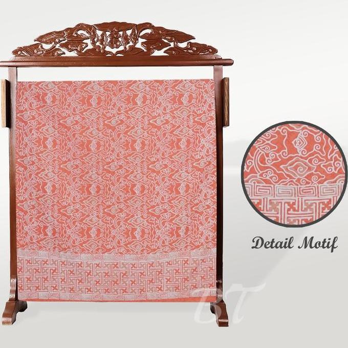 BATIK TRUSMI Kain Batik Bahan Dobby Cap Motif Mega Mendung Ankin Orang