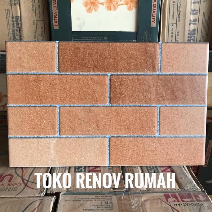 Keramik 25x40 batu alam (timbul)/keramik dinding motif bata merah GOL