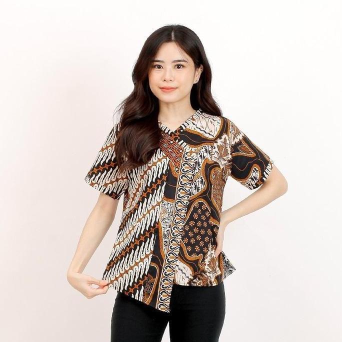 Baju Atasan Blouse Batik Kimono Wanita 634