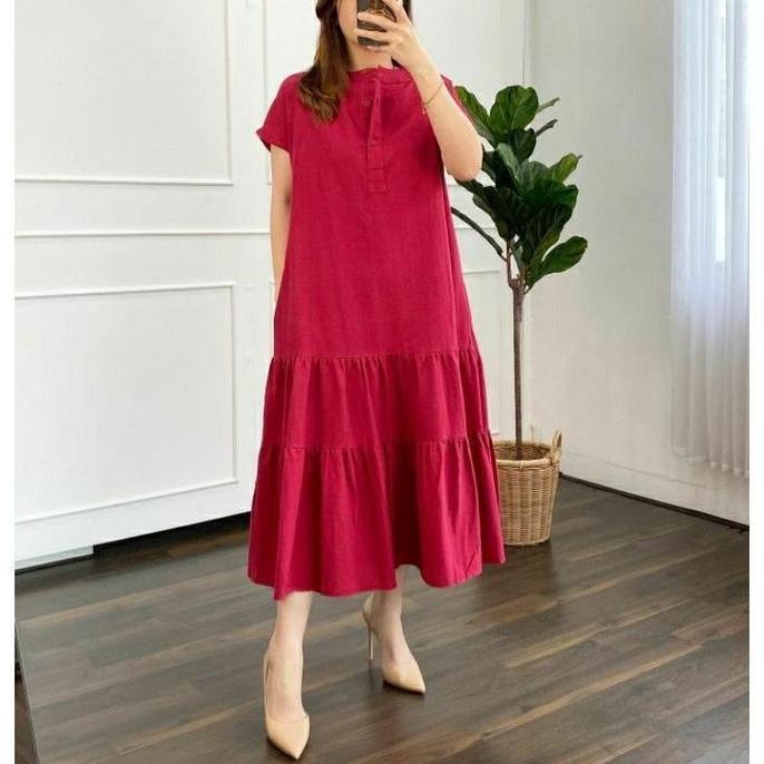 CHRISTMAS DRESS / DRESS NATAL MERAH HIJAU BOTOL CNY IMLEK TERBARU