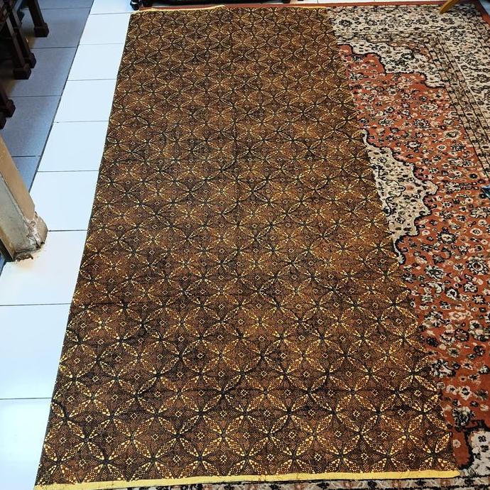 Kain batik tulis asli solo kawung besar tanahan warna alam