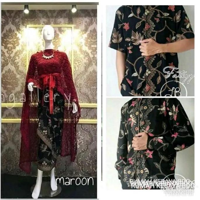 COUPLE LONG CAPE BRUKAT/KEBAYA COUPLE/BAJU KONDANGAN/BAJU BATIK
